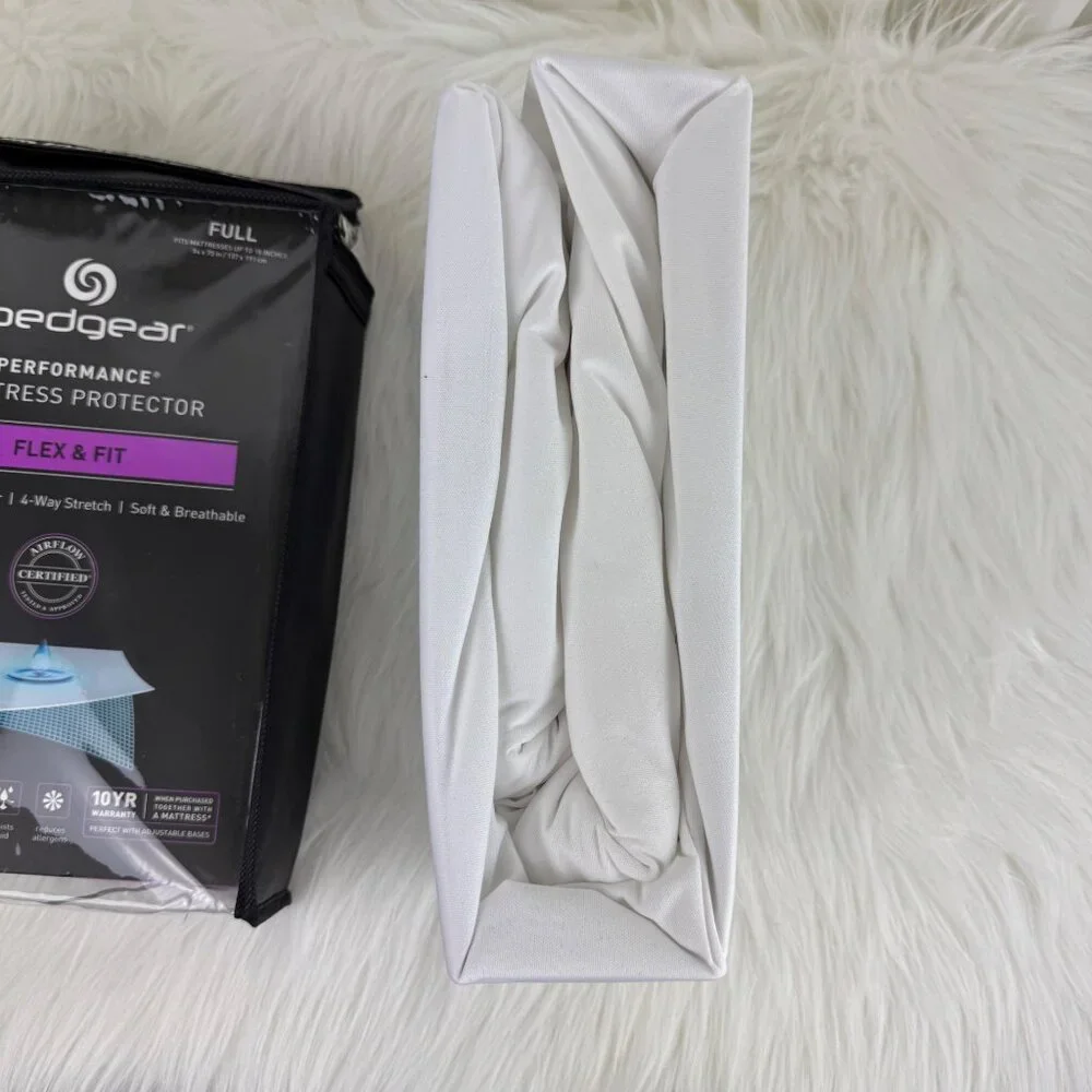 NEW Bedgear Full Size Performance Mattress Protector Cover Flex & Fit